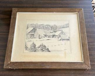 TTT183- Sketch Of The Wilderness by J.Halub Framed Print