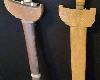 TTT240 - Pair of Straight Blade Kris Swords 