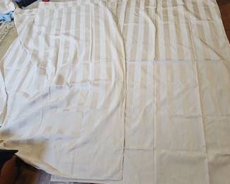 TTT029 - Pair of Gold Striped Drapes 