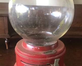 TTT139 - Rare Antique Red Ford Gumball Machine 