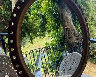 TTT327- Ornate Framed Oval Mirror 