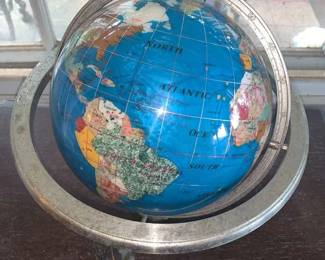 TTT044 Beautiful Vintage JW Jere Wright Global Ltd. Gemstone Globe