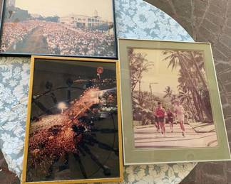 TTT148 Three Framed Photos from the Honolulu Marathon - Early Years