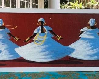 TTT369- Dancing Women Painting On Canvas 