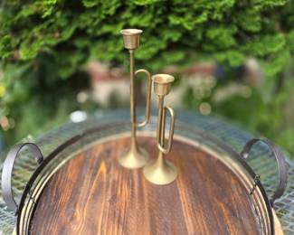 Trumpet style candle holders 