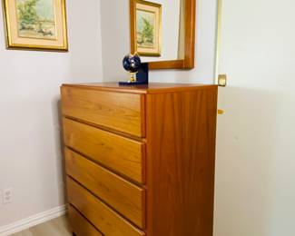 Mobican vintage teak high chest