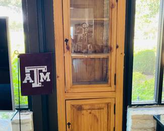 vintage rustic pine hutch from New Mexico 