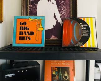 vintage vinyl boxed music sets, LP's and 45's