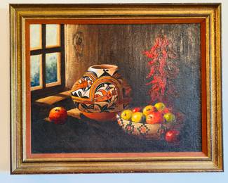 large original oil on canvas painting from New Mexico