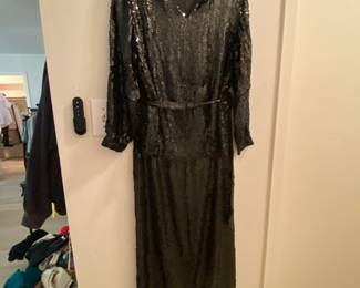 Silk and sequin vintage 2 piece glam 
