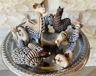 Vintage pottery animals 