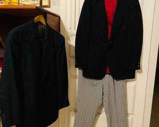 Navy Christian  Dior  suit, vintage 70’s polyester suit 