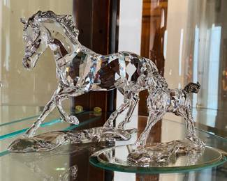 large Swarovski horse and colt