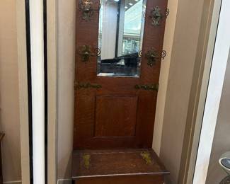 GORGEOUS antique hall tree!