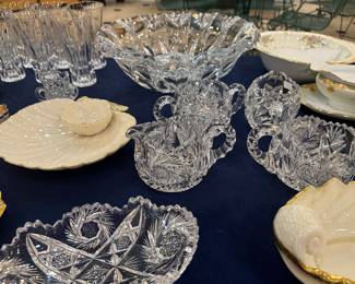 A lot of beautiful cut glass