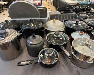 Many pieces of new or like new cookware - including All-Clad.
