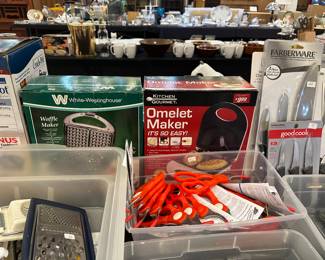 The boxed appliances are NEW