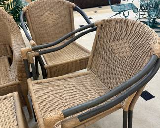 9 piece wicker set