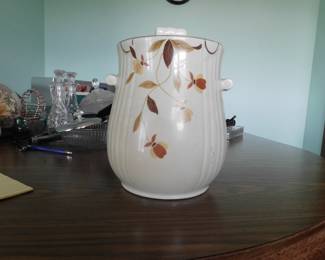 Hall's  Autumn Leaf Cookie Jar/Cannister w/tootsie handles