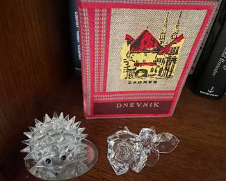 Swarovski Crystal Porcupine & Rose