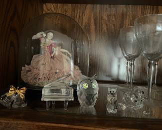 Swarovski Crystal & Dresden Figurine