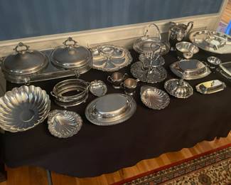 Sheffield and other Silver Plate serving Items
