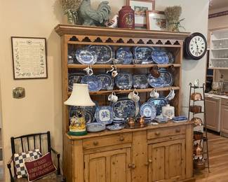18th- 19th C. Irish Pine Dresser
Antique English Willowware
Staffordshire Lamp
Antique Copper , ETC