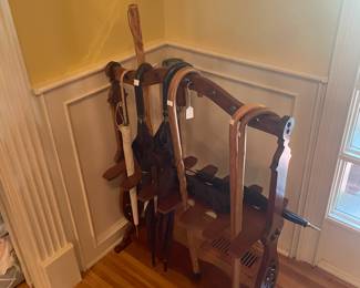 19th. C. Stick stand and canes