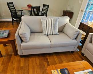 Italian Leather Loveseat 