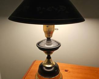 Black & Gold Tole Table Lamp