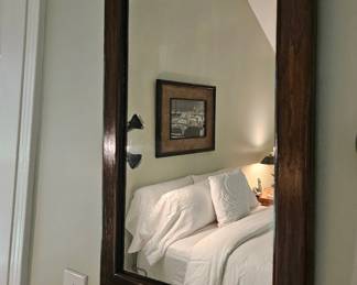 Square wood frame mirror 