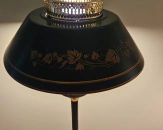 Black & Gold Tole Floor Lamp