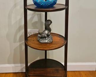 Antique wooden pastry display 