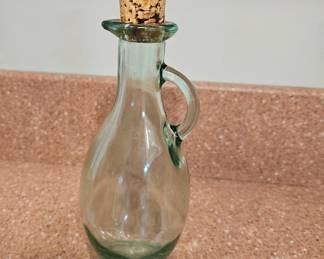 Glass bottle with cork 