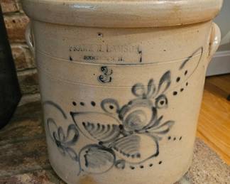 Antique Canister with floral design 