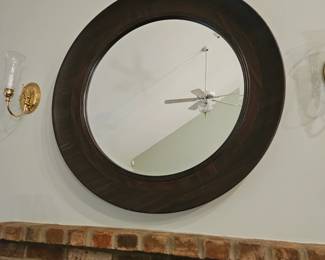 Large Wooden Framed Mirror 