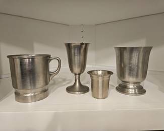 Assorted Pewter Glasses