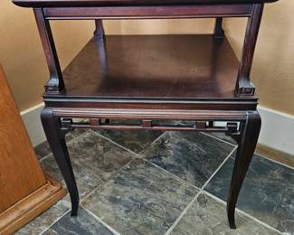 Ferguson Mahogany End Table with Glass top