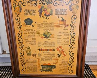 Vintage 1970 Three Mountaineers Inc Herbs & Spices Wall Cabinet Rack