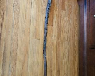 Antique Heavily Carved Walking Stick