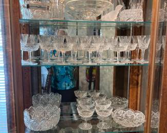 Steuben, Lalique, Waterford, Heisey, Brilliant Cut glass, and Wedgwood 