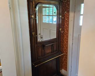 Beautiful Dark Wood Hall Tree. Perfect for a narrow space