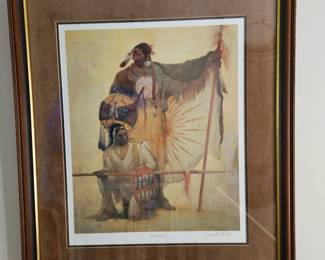 Mandan Gold by Kenneth Riley Lithograph, COA & Framed
