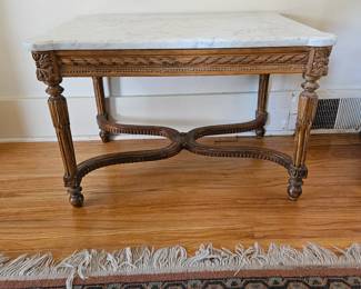  Louis XVI Style Stunning Marble Top Side Table