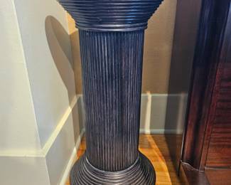 Pair of 1970s Rattan Pedestal Plant Stands