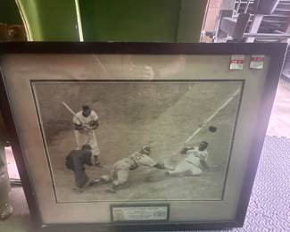 Jackie Robinson steals home 1952 with games tickets from 1983