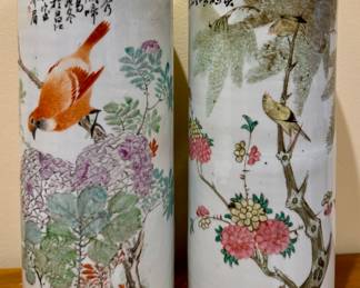 (2) Antique Chinese Brush Holders