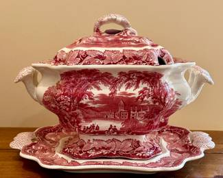 Mason's Transferware Soup Tureen with Underplate