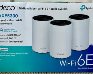 Deco Tri-Band Mesh Wi-Fi 6E Router System