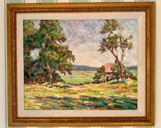 Landscape Oil on Board, Unsigned